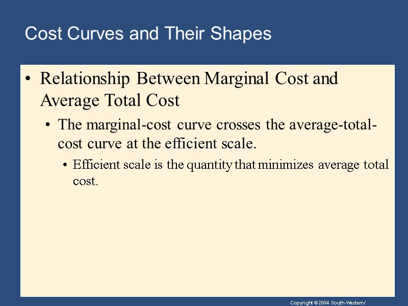 Cost Curves and Their Shapes  Relationship Between Marginal Cost and Average Total Cost